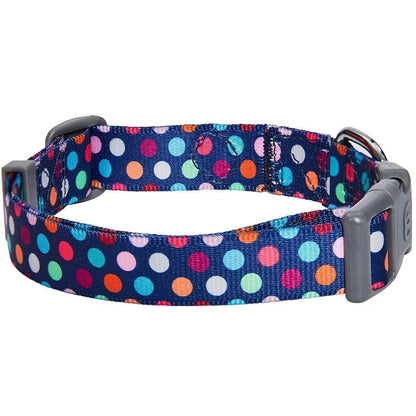 Rainbow Polka Dots Dog Collar