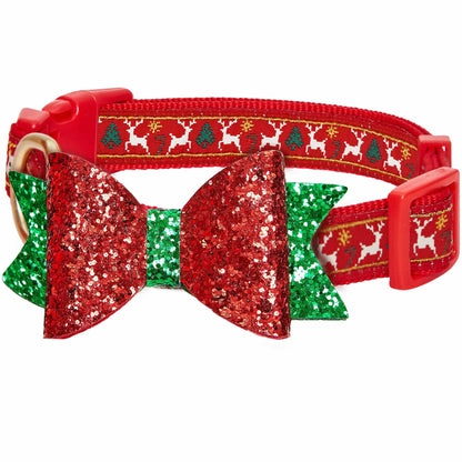 Christmas Dog Collar with Blingy Décor