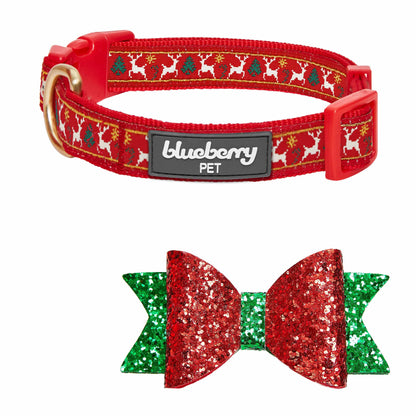 Christmas Dog Collar with Blingy Décor